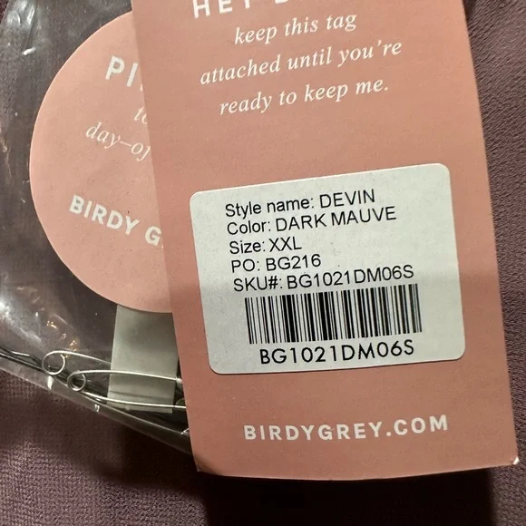 Birdy Grey DEVIN CONVERTIBLE DRESS CHIFFON DARK MAUVE NEW NWT BRIDESMAID XXL - Picture 5 of 7